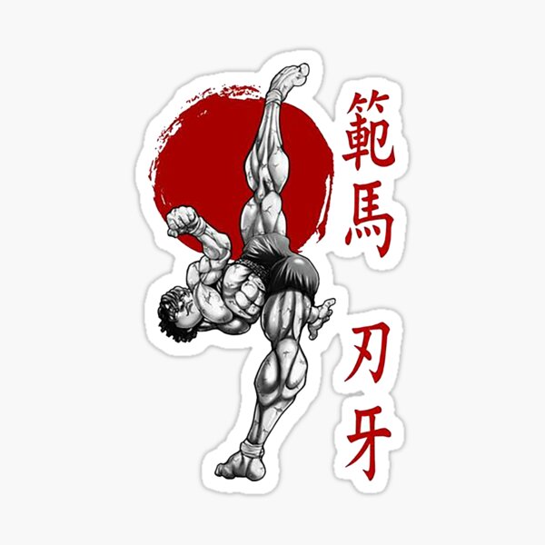 Yuichiro Hanma Baki the grappler sticker Sticker for Sale by