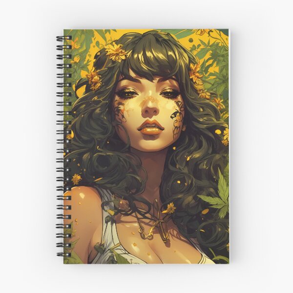 Item preview, A Whimsical Hippie Fairy Woman in a Weed Forest designed and sold by wojysmokes.
