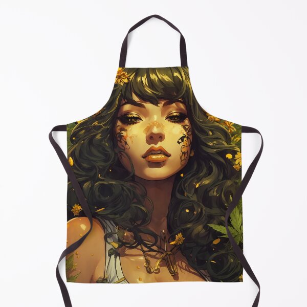 Item preview, A Whimsical Hippie Fairy Woman in a Weed Forest designed and sold by wojysmokes.
