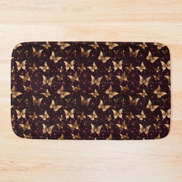 Item preview, Opulent Elegance: Goldleaf Glitter Butterfly and Snowflake Seamless Pattern designed and sold by AlienSkinEyes.