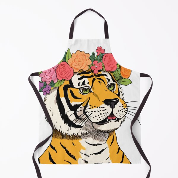 Item preview, Flower crown tiger designed and sold by PawelNature.