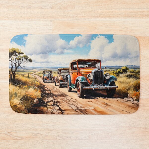 Item preview, Old Cars Country Road Painting designed and sold by SteadyRolling.