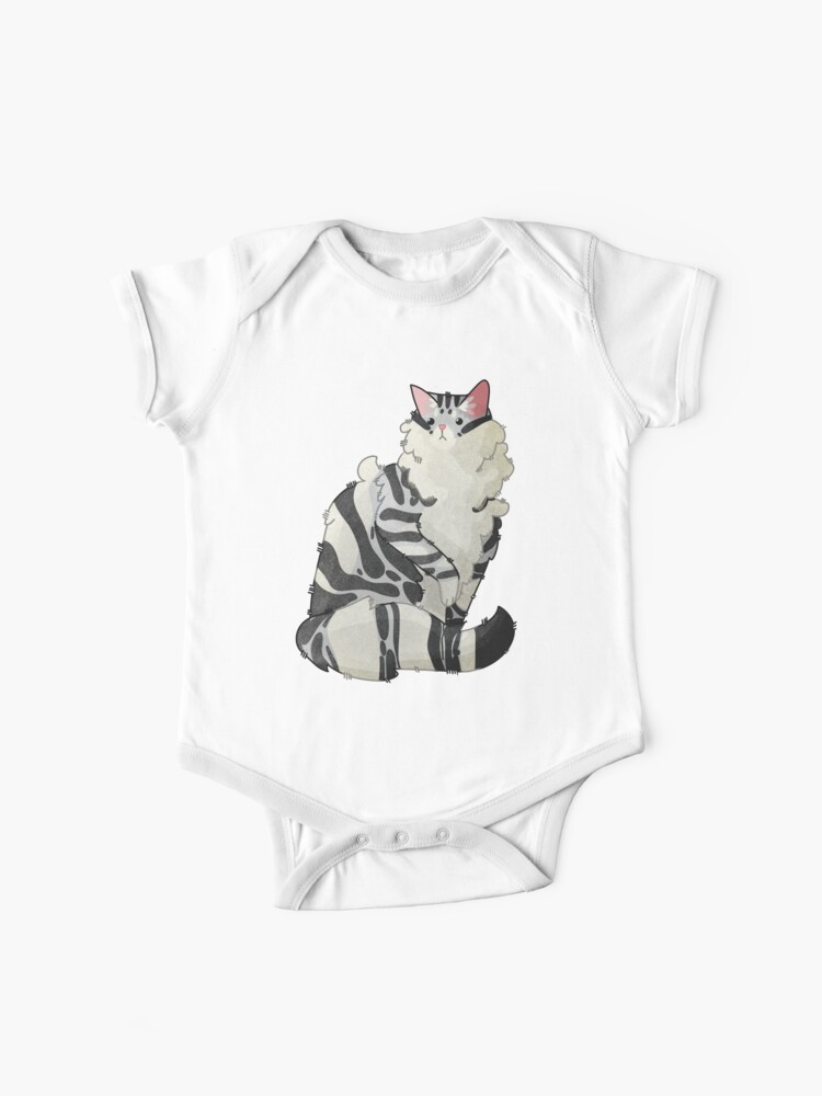 Thumbnail 1 of 2, Baby One-Piece, Silver norwegian forest cat designed and sold by FelineEmporium.