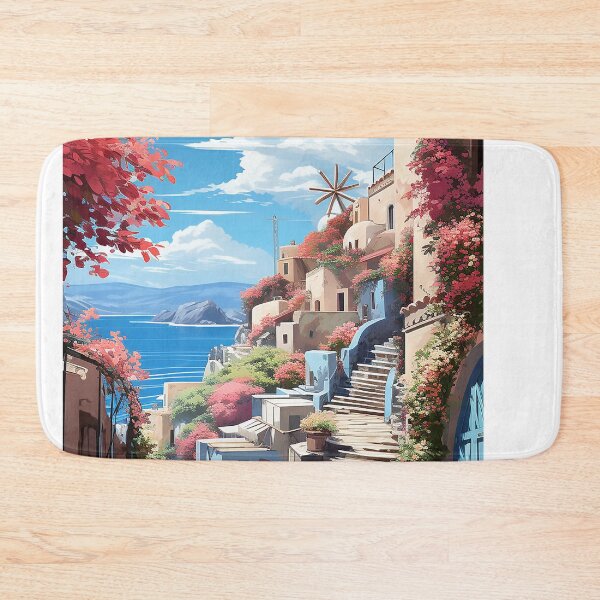 Item preview, Painting of a beautiful village designed and sold by WallWhimsyWorks.