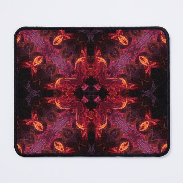 Item preview, red on black fishes around crosses designed and sold by effervescence.