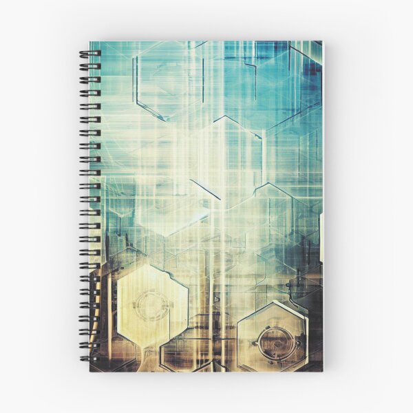 Item preview, Technological industrial 2d hexagons design designed and sold by WelSol.