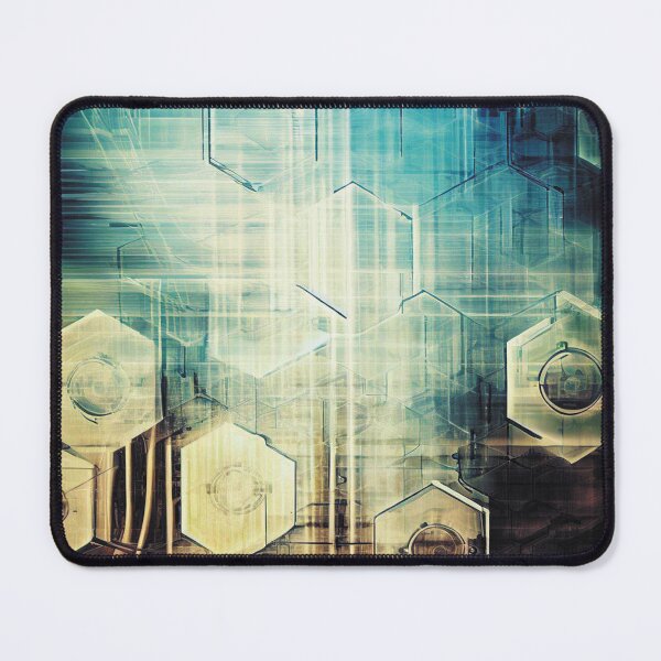 Item preview, Technological industrial 2d hexagons design designed and sold by WelSol.