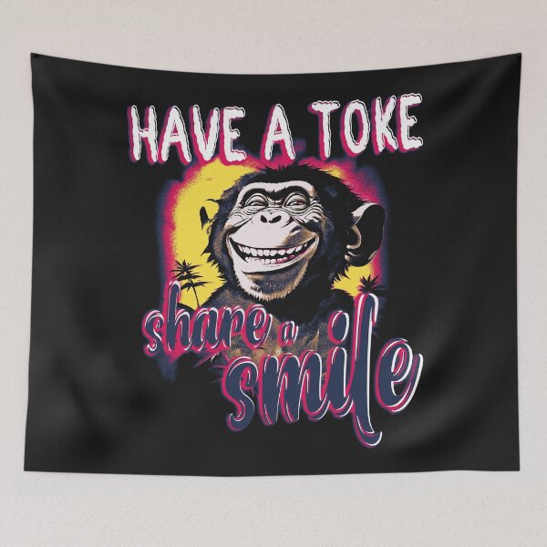 Item preview, Have a Toke, Share a Smile: Smiling Chimp designed and sold by DragonScar.
