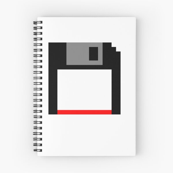 Item preview, Classic 3.5 Inch Diskette Icon in Black and Red designed and sold by RetroGameDev.