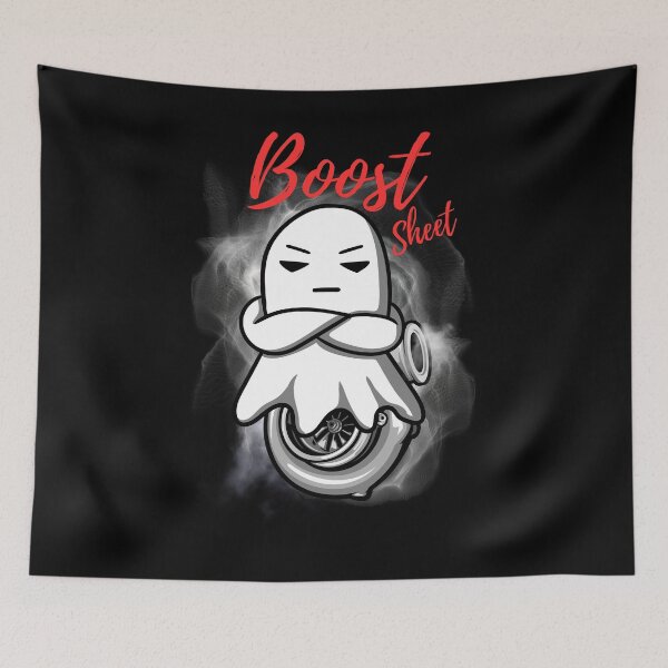 Item preview, Boost Sheet Halloween Ghost Turbo Funny Sheet Ghost Boo Sheet Turbocharger Boosted Racing Cars designed and sold by CarantinedChaos.