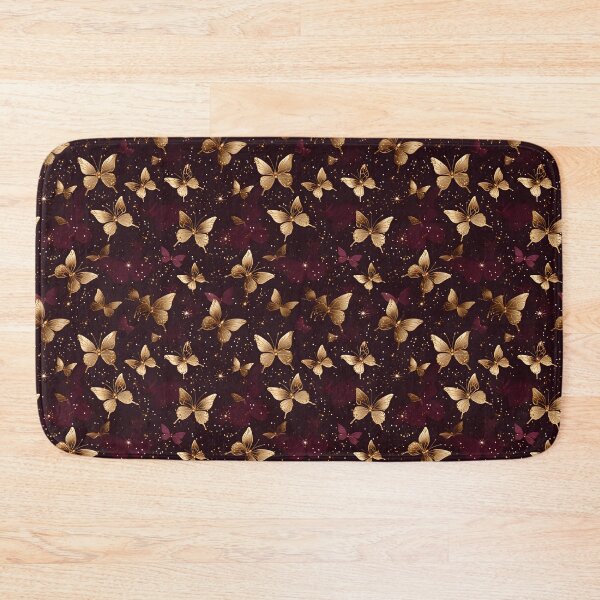 Item preview, Opulent Elegance: Goldleaf Glitter Butterfly and Snowflake Seamless Pattern designed and sold by AlienSkinEyes.