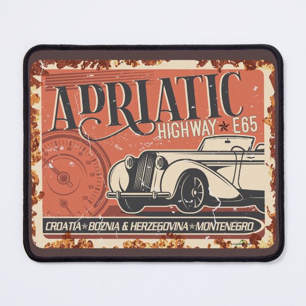 Item preview, Adriatic Highway Croatia Bosnia Montenegro Car T-Shirt Sticker 02 designed and sold by OuterShellUK.