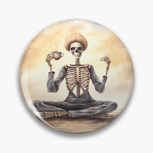 Item preview, Halloween Coffee Drinking Skeleton designed and sold by AnnaMDesign.