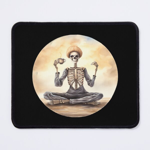 Item preview, Halloween Coffee Drinking Skeleton designed and sold by AnnaMDesign.