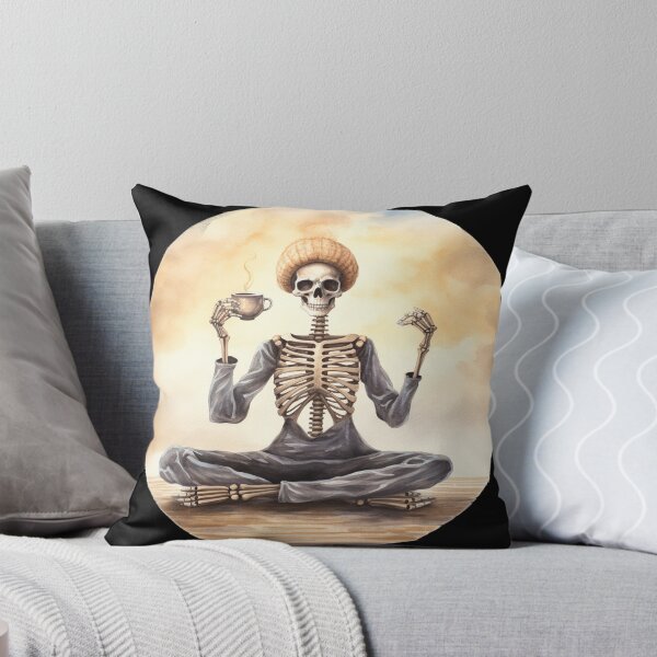 Item preview, Halloween Coffee Drinking Skeleton designed and sold by AnnaMDesign.