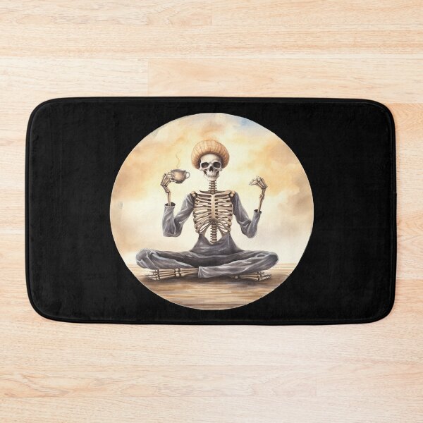 Item preview, Halloween Coffee Drinking Skeleton designed and sold by AnnaMDesign.