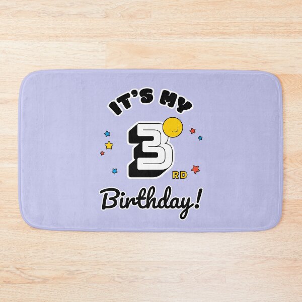 Item preview, Three Year Old Birthday - Happy Birthday - Birthday Party designed and sold by SallySunday.