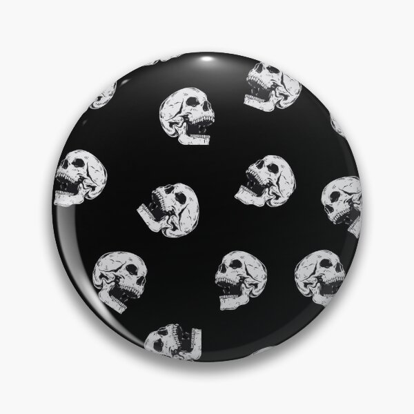 Item preview, Skeletal Elegance: Monochrome Skulls on Black Background designed and sold by TEEJAMBOREE.