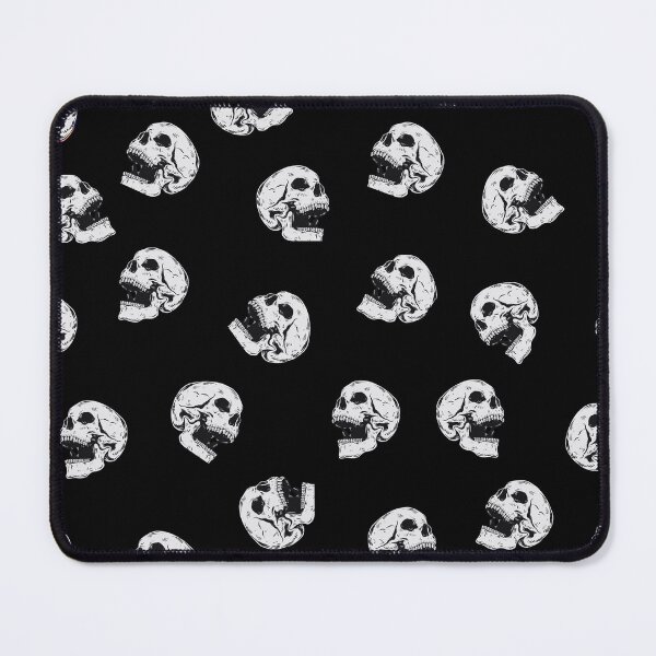 Item preview, Skeletal Elegance: Monochrome Skulls on Black Background designed and sold by TEEJAMBOREE.