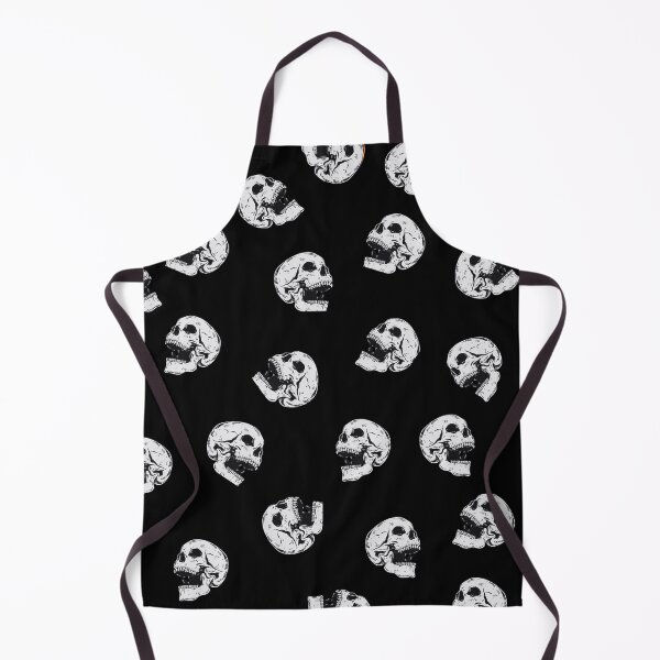 Item preview, Skeletal Elegance: Monochrome Skulls on Black Background designed and sold by TEEJAMBOREE.