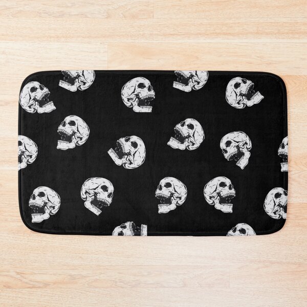 Item preview, Skeletal Elegance: Monochrome Skulls on Black Background designed and sold by TEEJAMBOREE.