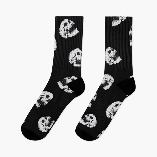 Item preview, Skeletal Elegance: Monochrome Skulls on Black Background designed and sold by TEEJAMBOREE.
