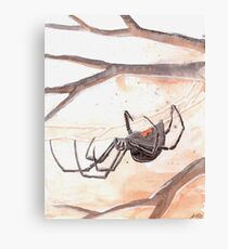 Black Widow Spider Watercolor Canvas Print