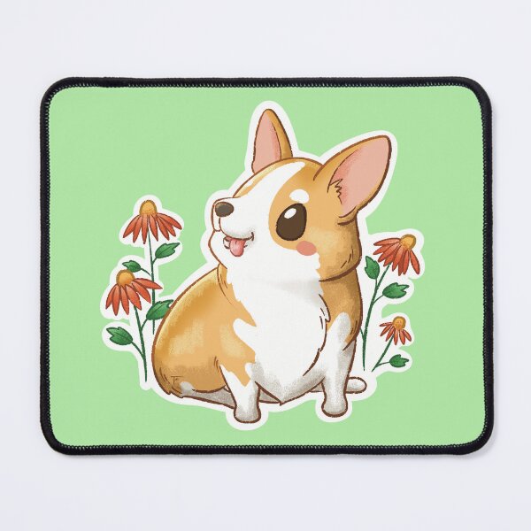 Item preview, Corgi among the flowers designed and sold by BeeAndClover.