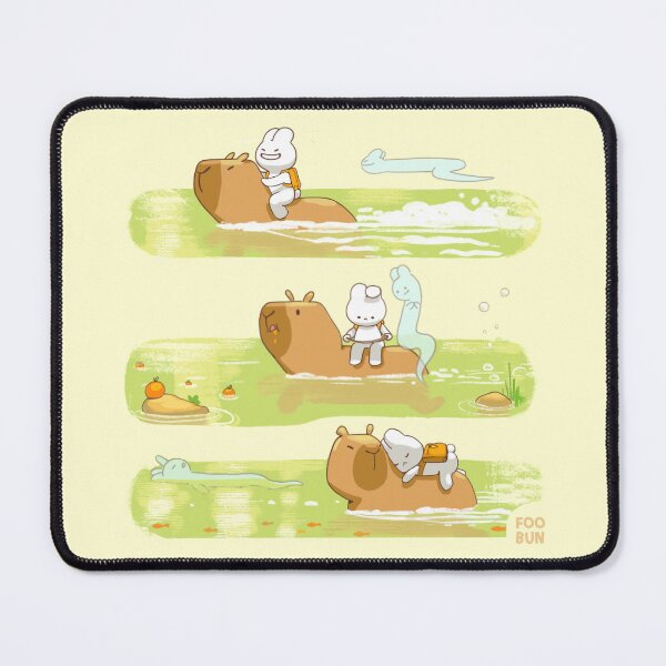 Item preview, Cute Capybara and Rabbit Ride designed and sold by FOOBUN.