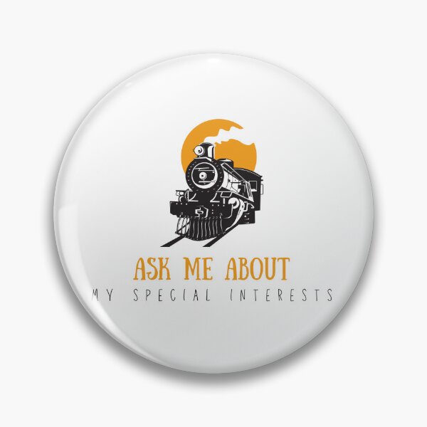 Item preview, Ask me about my special interests (trains edition) designed and sold by audhdmuslimah.