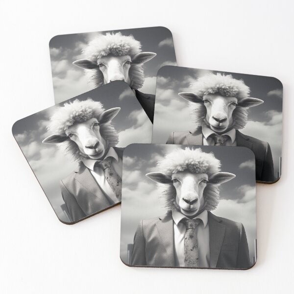 Item preview, Sheep in Business Suit with Clouds  Art designed and sold by redstar19.