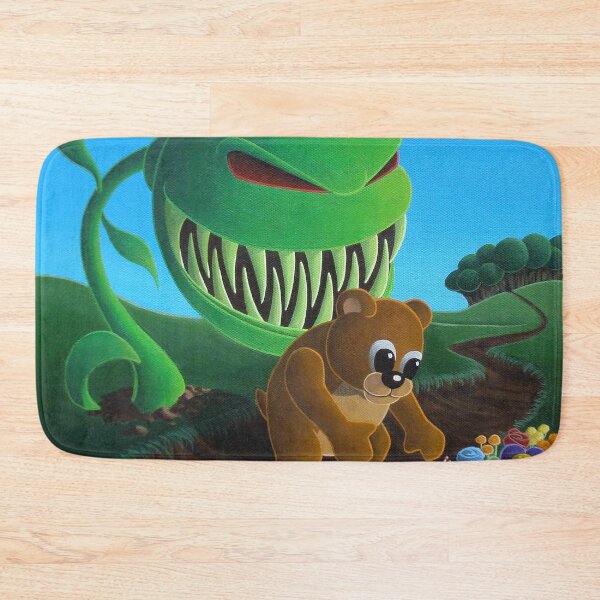 Item preview, Cute Nature Painting with Bear and Venus Fly Trap designed and sold by TEZBER.