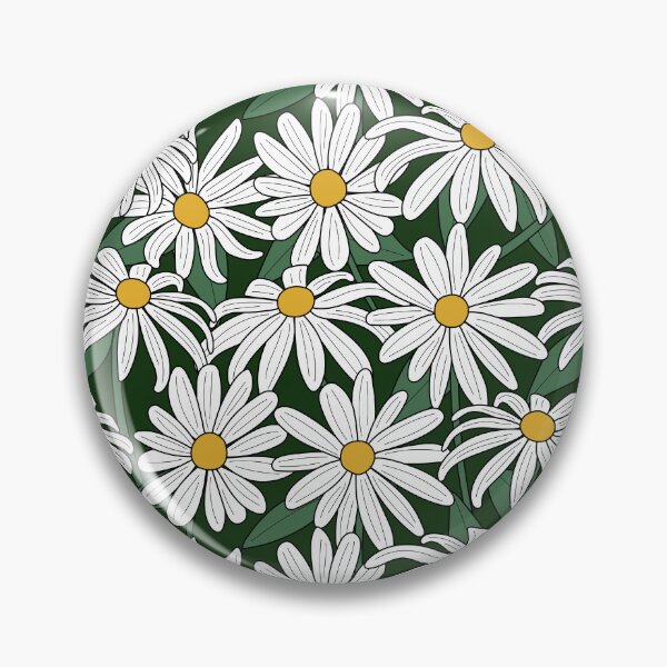 Item preview, Daisy Flower Fields Pattern (white/green) designed and sold by Design Minds Boutique.