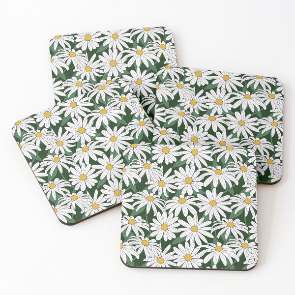 Item preview, Daisy Flower Fields Pattern (white/green) designed and sold by Design Minds Boutique.