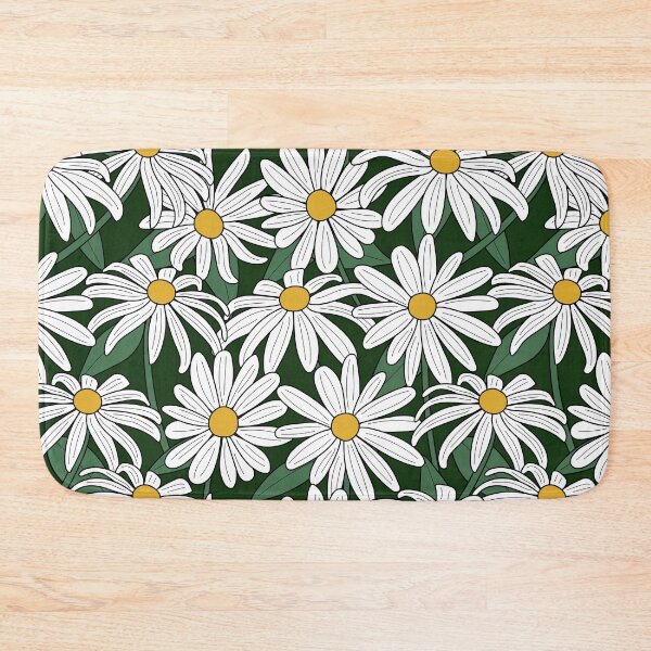 Item preview, Daisy Flower Fields Pattern (white/green) designed and sold by Design Minds Boutique.