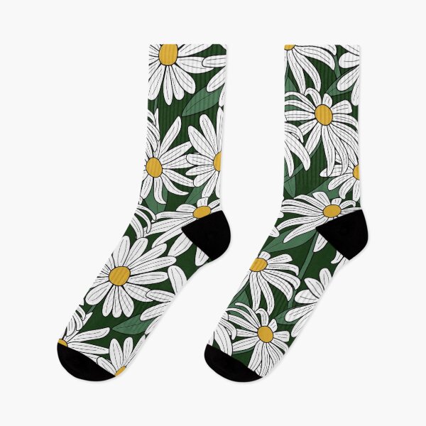 Item preview, Daisy Flower Fields Pattern (white/green) designed and sold by Design Minds Boutique.