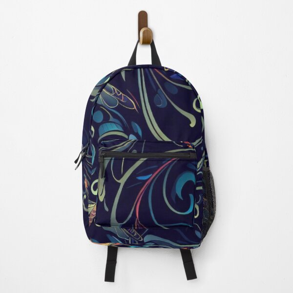 Item preview, Art nouveau dragonflies on dark blue designed and sold by ArtNouveauLou.