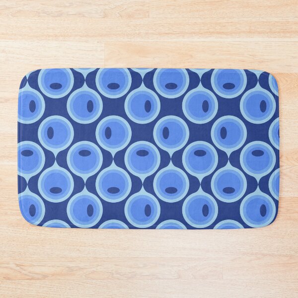 Item preview, Monochrome Cobalt Blue Retro Mod Drops designed and sold by Zab Butler Design.