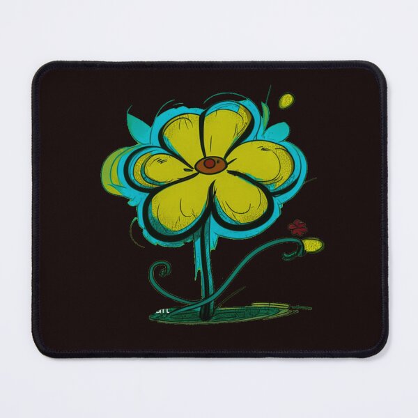 Item preview, Pastel Single Flower in Yellow & Blue Paint Pattern Design designed and sold by Md Rashid Hasan.