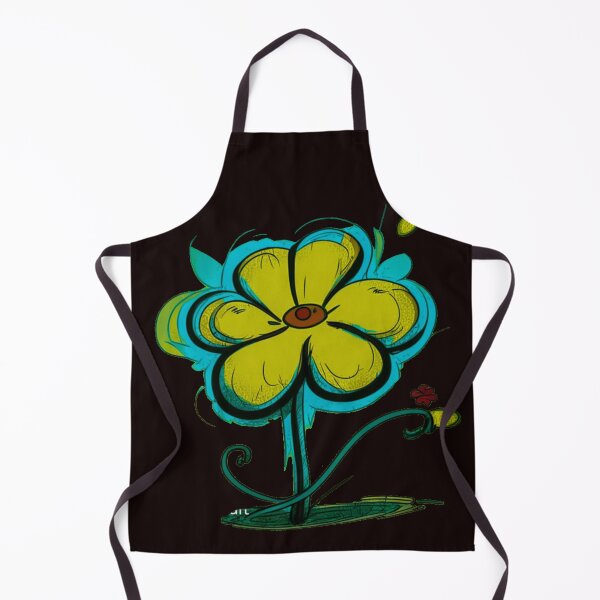 Item preview, Pastel Single Flower in Yellow & Blue Paint Pattern Design designed and sold by Md Rashid  Hasan.