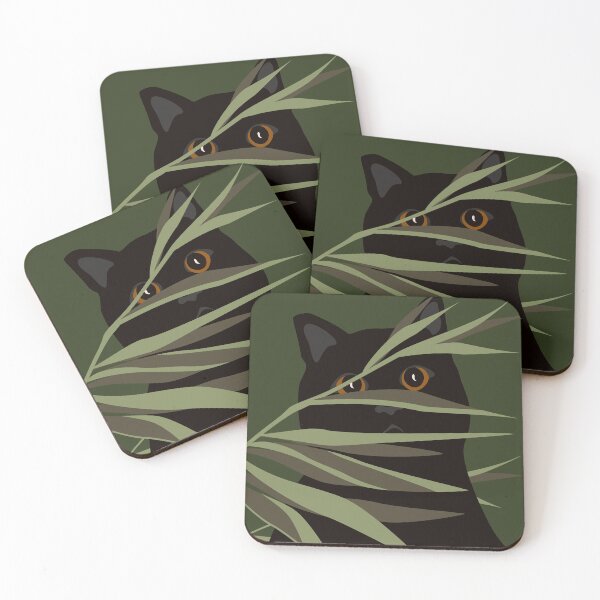 Item preview, Black cat and plants designed and sold by Bimbombam.