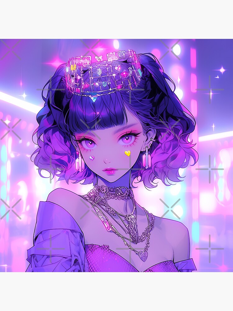 Anime Kawaii Drawing Art, Anime, purple, cg Artwork, black Hair