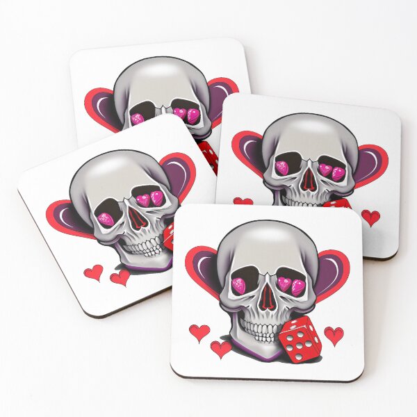 Item preview, Skull of Love Graffiti with Dice and Heart - T-Shirt designed and sold by PrintyArts.