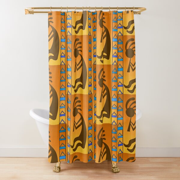 Colorful Feather Shower Curtain Southwestern Shower Nepal