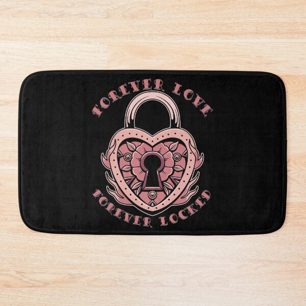 Item preview, Forever Love, Forever Locked, Tattoo Art Style Heart Shaped Lock, Old School Design designed and sold by Proverbial Wisdom Design.