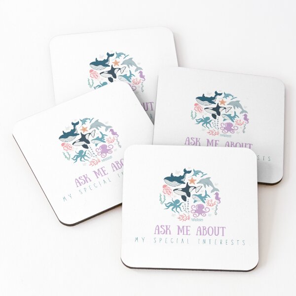 Item preview, Ask me about my special interests (sea creatures edition) designed and sold by audhdmuslimah.