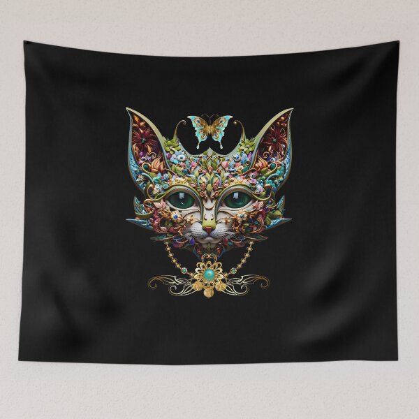 Item preview, Mystical masquerade cat in jewelry designed and sold by GorinART.