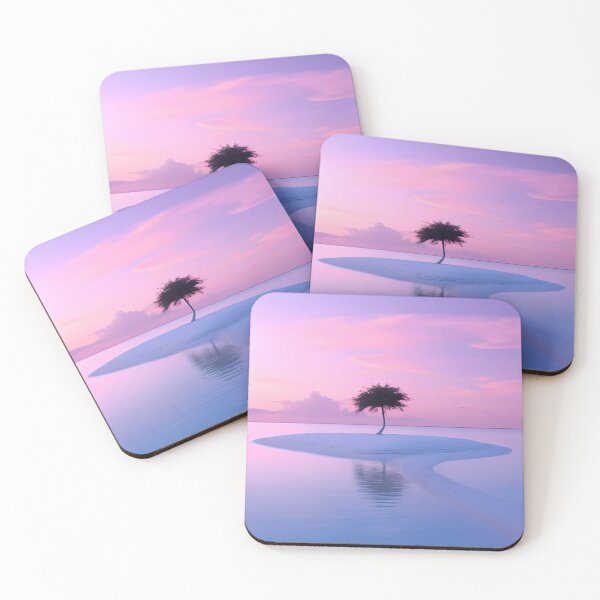 Item preview, "Tropical Paradise: A Small Island and Its Solitary Palm Tree" designed and sold by Art-Vortex-fr.