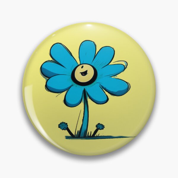 Item preview, Pastel Single Flower in Yellow tint & Blue Paint Pattern Design designed and sold by Md Rashid  Hasan.