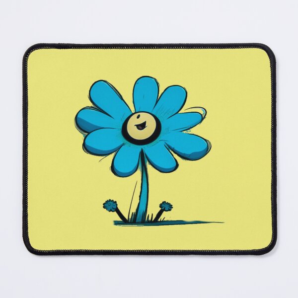 Item preview, Pastel Single Flower in Yellow tint & Blue Paint Pattern Design designed and sold by Md Rashid Hasan.